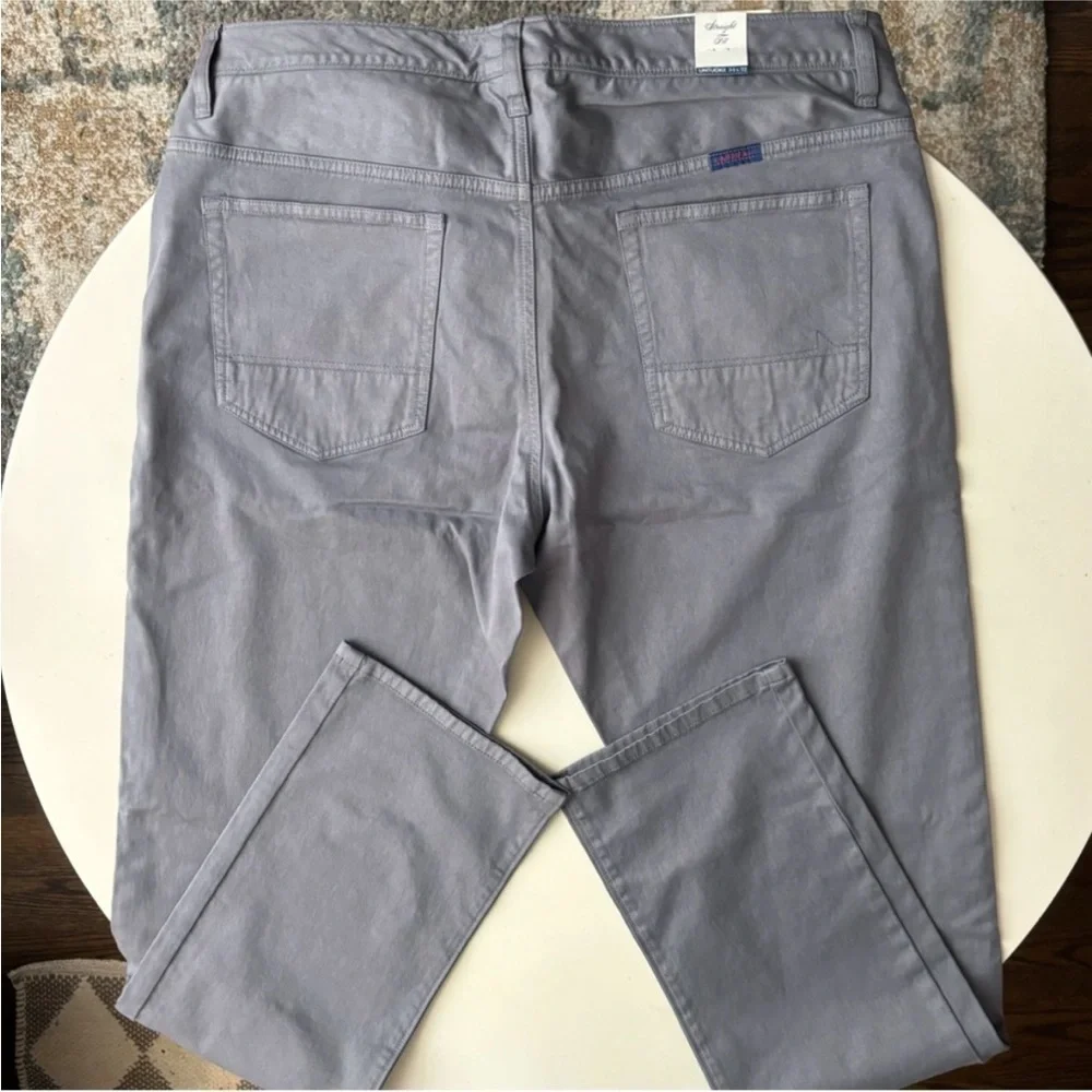 UNTUCKit Men’s Straight Fit 5-Pocket Pima Cotton Pant 34x34 Gray New